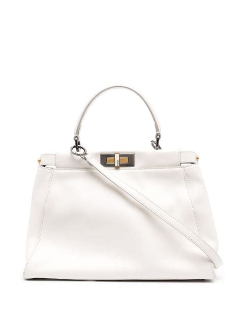 fendi peekaboo white|fendi peekaboo suede.